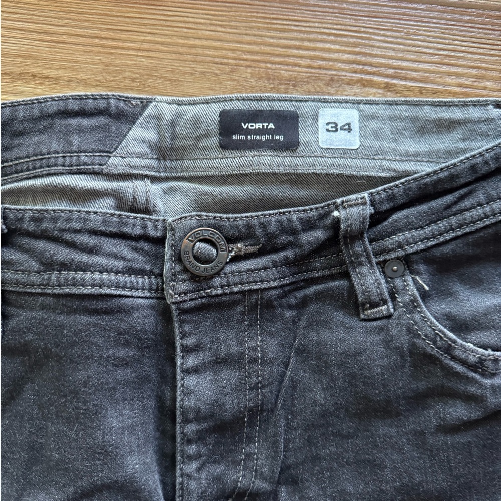 Volcom Vorta black Slim Straight Jeans with Modern Fit
